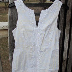 LILY PULITZER JANICE SHIFT RESORT WHITE DRESS